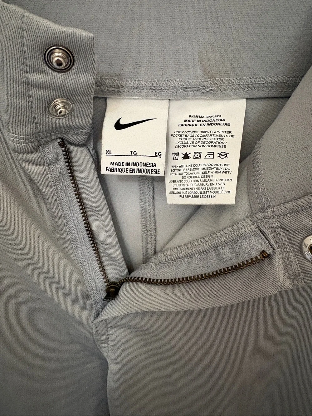 Nike Boys Core Open Hem Performance Baseball Pants in Grey - Picture 10 of 11